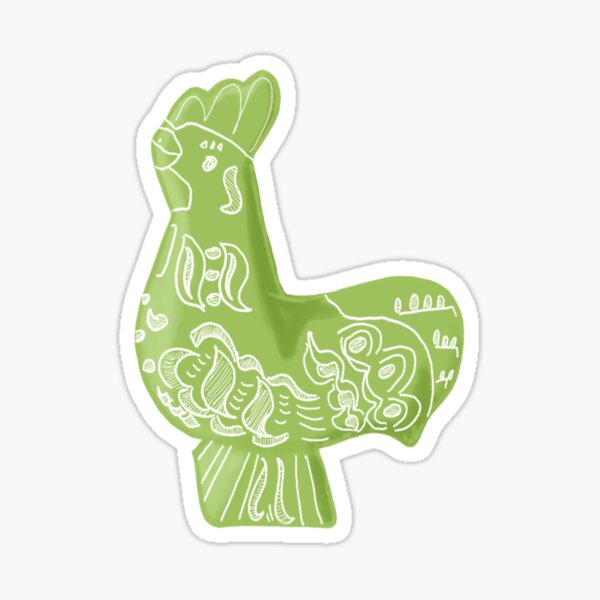 Green Dala Rooster Sticker