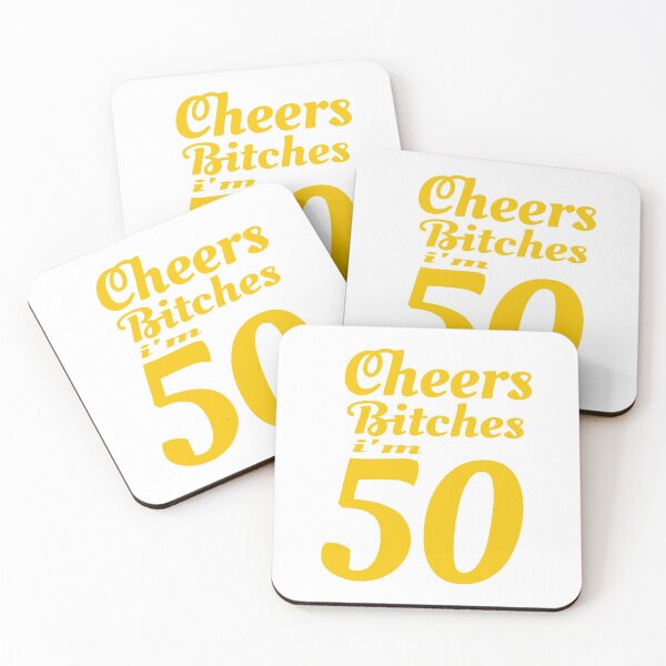 Item preview, Cheers Bitches I'm 50 - 50th Birthday graphic designed and sold by RedmonsDesigns.