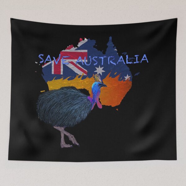 Item preview, Save Australia Cassowary designed and sold by Alexandra Hall-Pinner Lee (Lex Lee Art).
