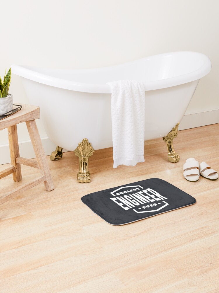 Thumbnail 2 of 6, Bath Mat, Engineer Work Job Title Gift designed and sold by cidolopez.