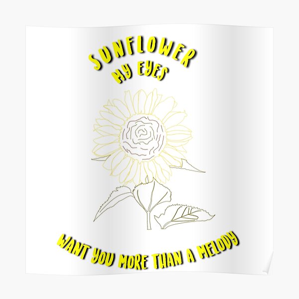 "Harry Styles Sunflower Vol. 6 Lyrics" Poster for Sale by ashstyles