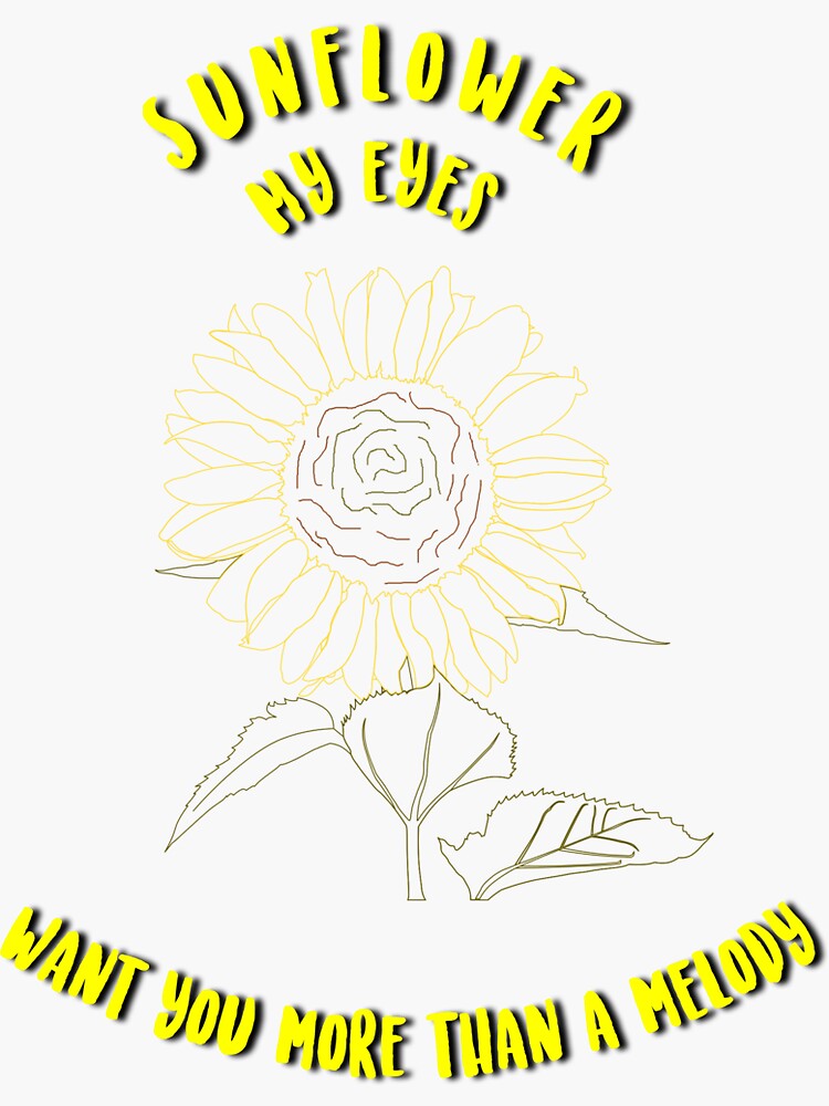 "Harry Styles Sunflower Vol. 6 Lyrics" Sticker by ashstyles Redbubble