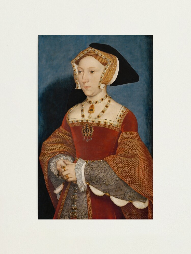 Holbein más joven retrato Jane Seymour Reina Inglaterra Enmarcado Pared Arte Impresión