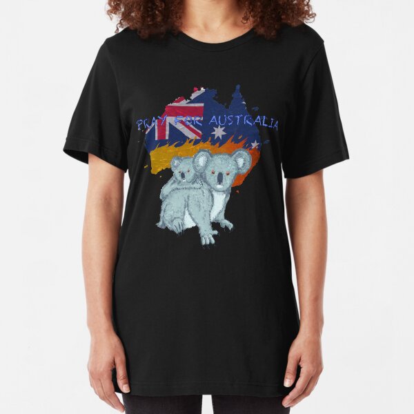 Pray for Australia Koala Slim Fit T-Shirt