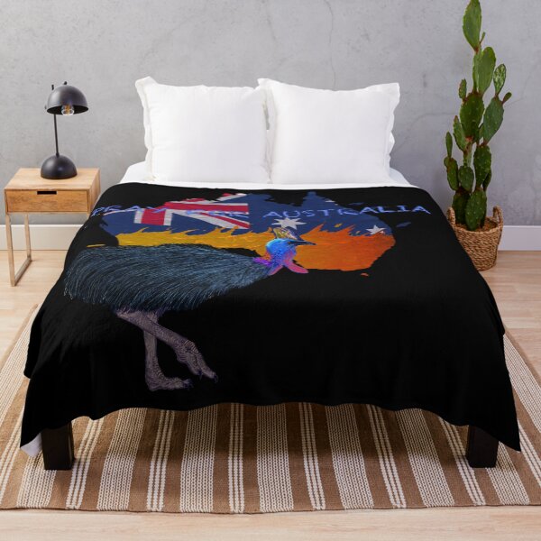 Item preview, Pray for Australia Cassowary designed and sold by Alexandra Hall-Pinner Lee (Lex Lee Art).