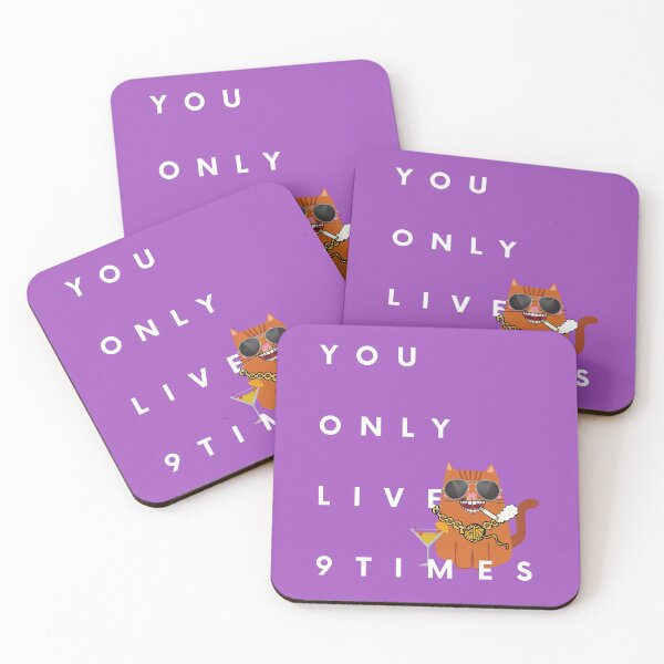 Item preview, Cat Lovers - You Only Live 9 Times designed and sold by kingroy.