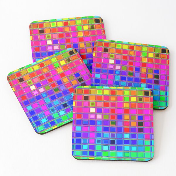 Item preview, Glossy 3D Rainbow Abstract Mosaic Tiling designed and sold by Dator-Abstracts.