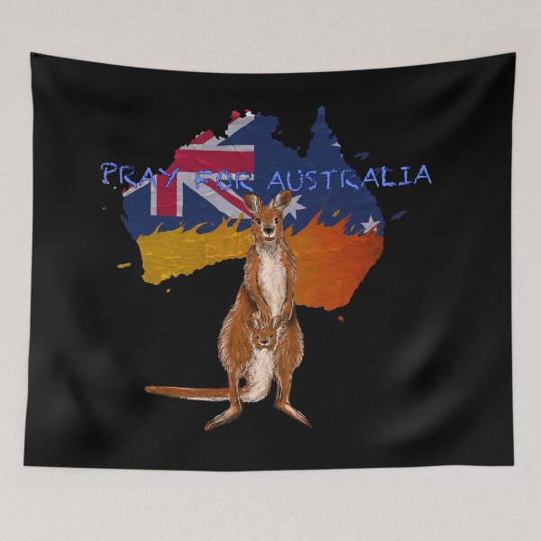 Item preview, Prayer for Australia Kangaroo designed and sold by Alexandra Hall-Pinner Lee (Lex Lee Art).