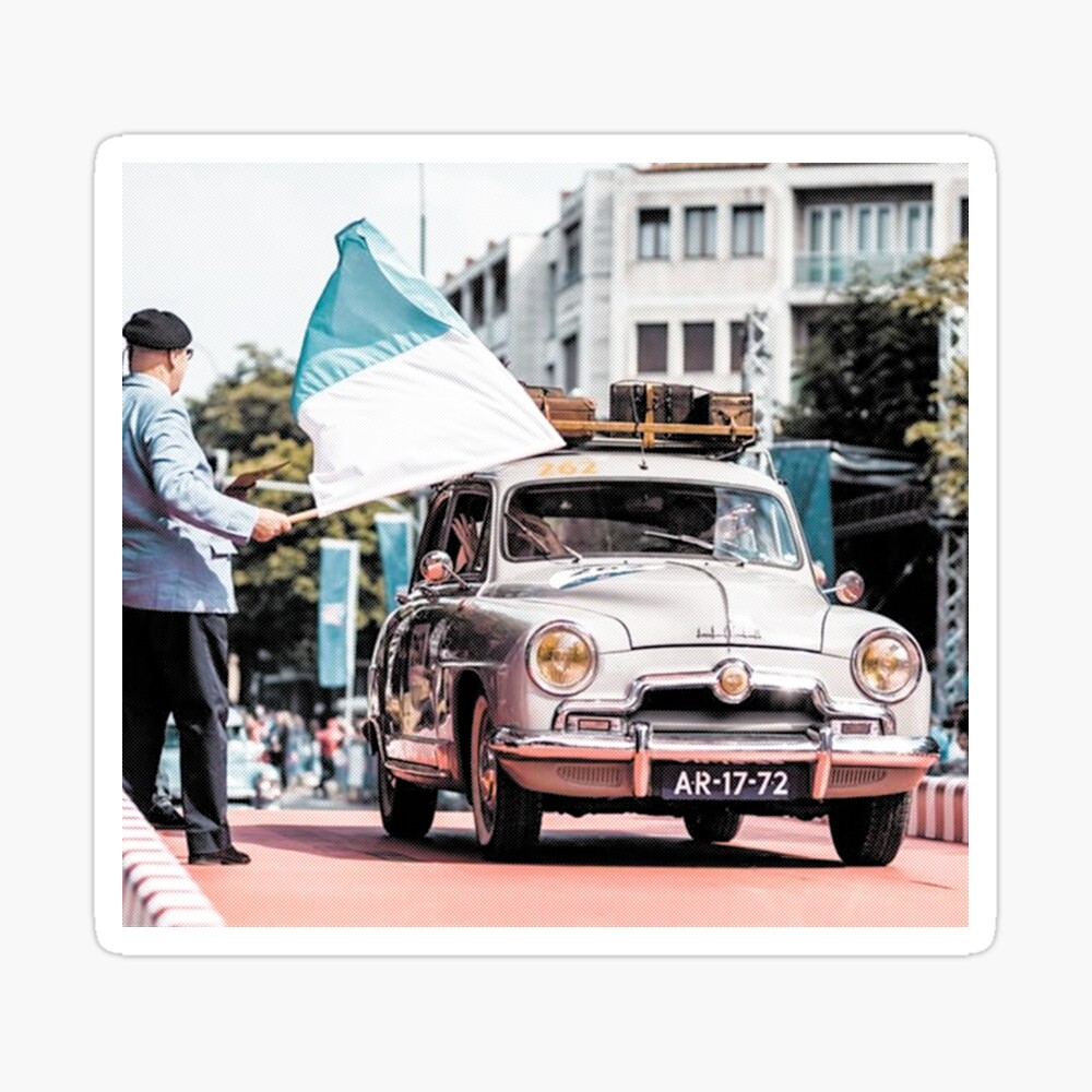 Simca Aronde Photo Finish Line" Poster for Sale by azoid | Redbubble