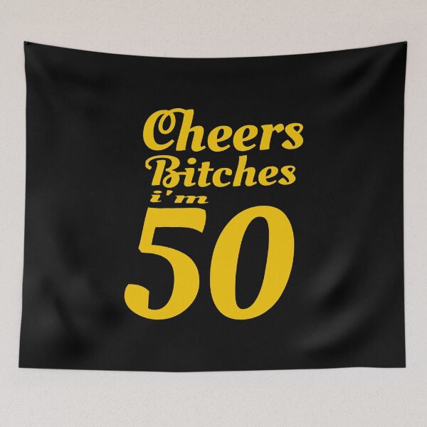 Item preview, Cheers Bitches I'm 50 - 50th Birthday graphic designed and sold by RedmonsDesigns.
