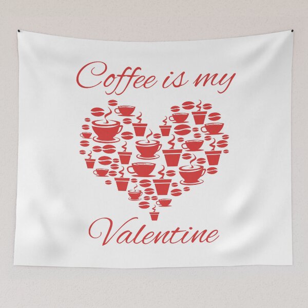Item preview, Coffee Is My Valentine - Valentine's Day graphic designed and sold by RedmonsDesigns.