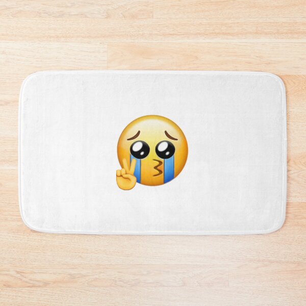 Item preview, crying peace sign emoji designed and sold by cam-michaud.
