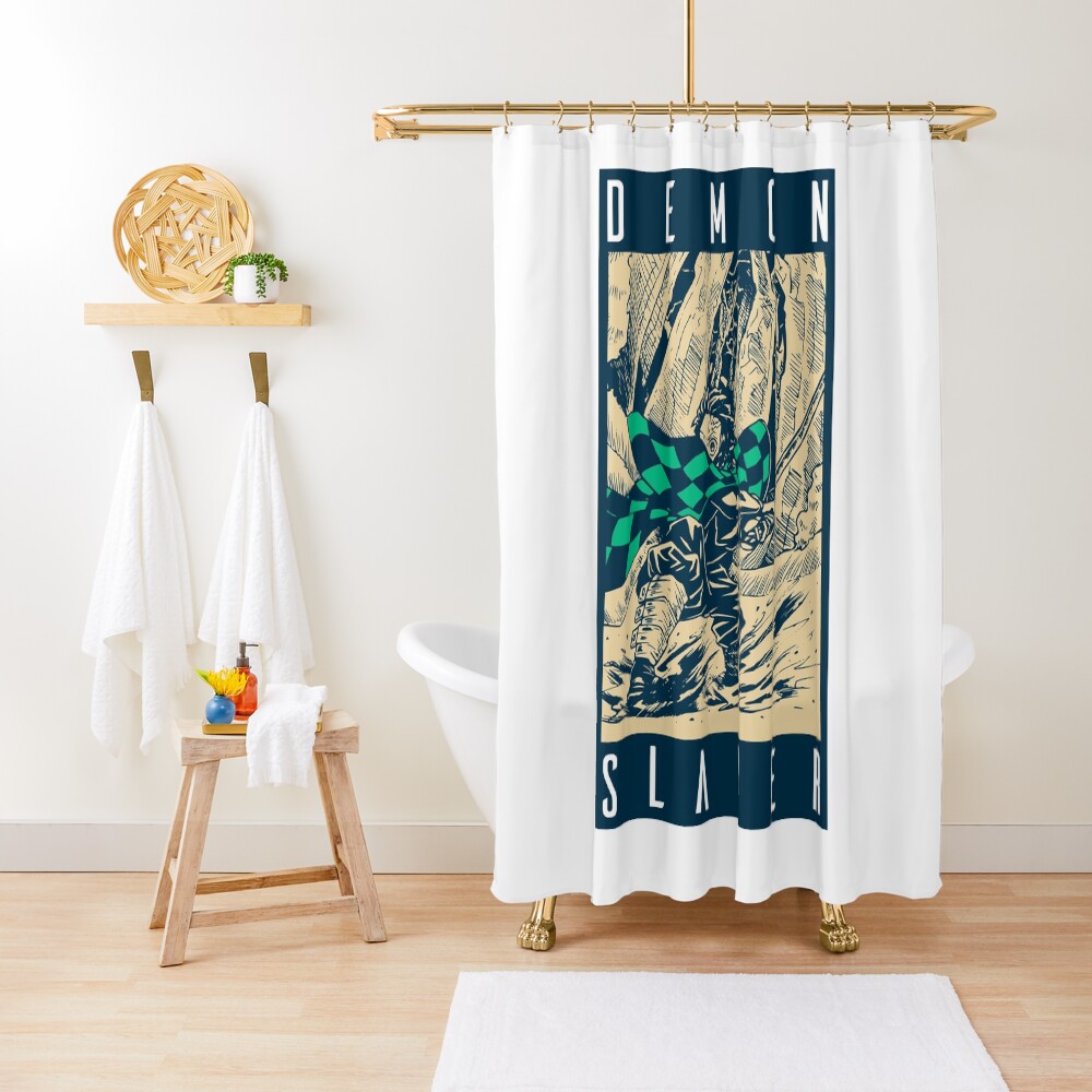 Demon Slayer Vintage Shower Curtain