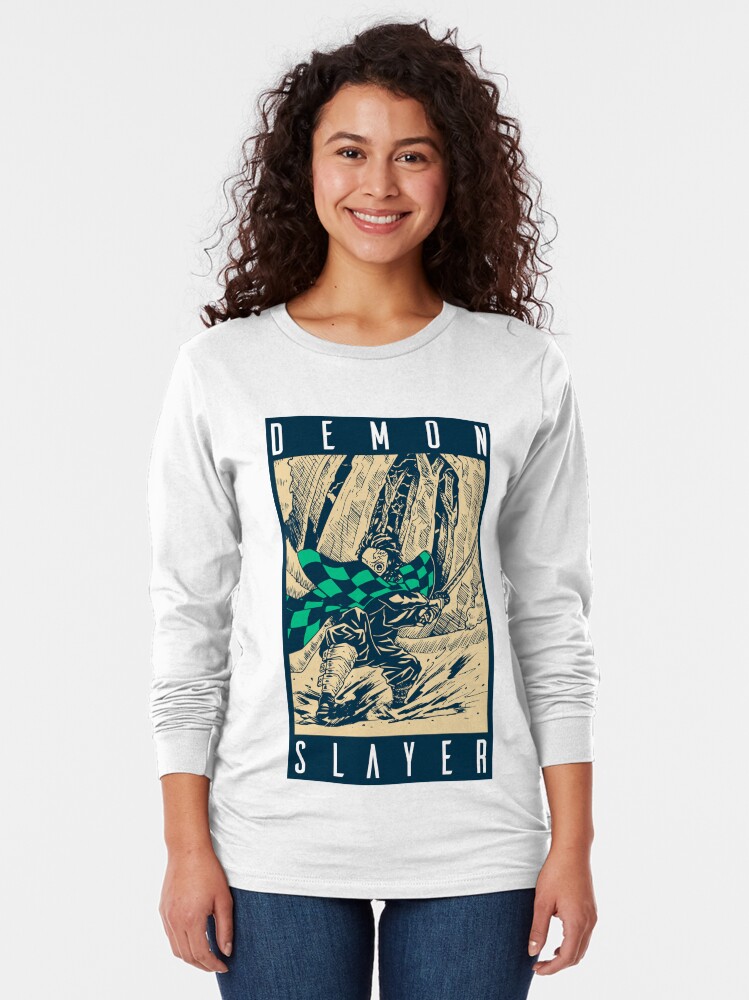 Alternate view of Demon Slayer Vintage Long Sleeve T-Shirt
