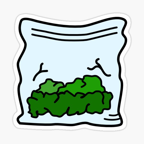 "Zip Lock Weed Bag" Sticker by SavannahGrace01 Redbubble