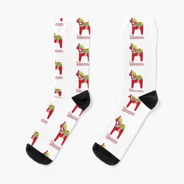Dala Horse Välkommen Socks