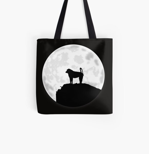 Baboon Under The Moon All Over Print Tote Bag