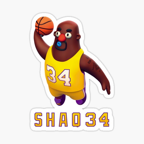 Lakers Shaquille O'Neal 34 Sticker Basketball Decals NBA Shaq
