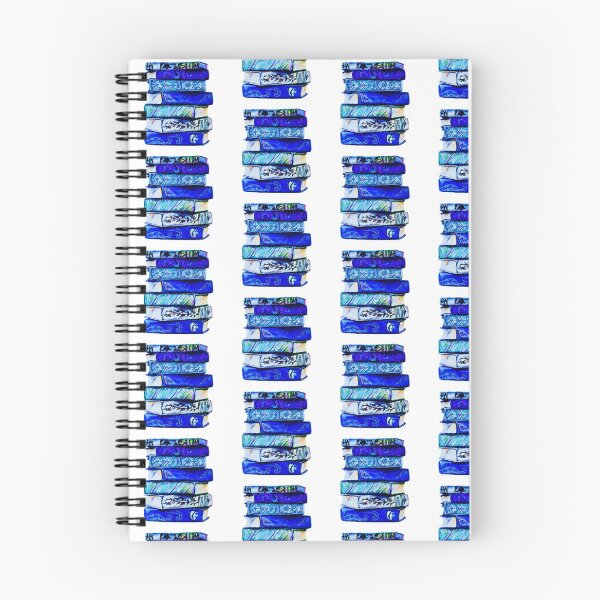 Item preview, blue stack of books  designed and sold by Alyson Zeller.