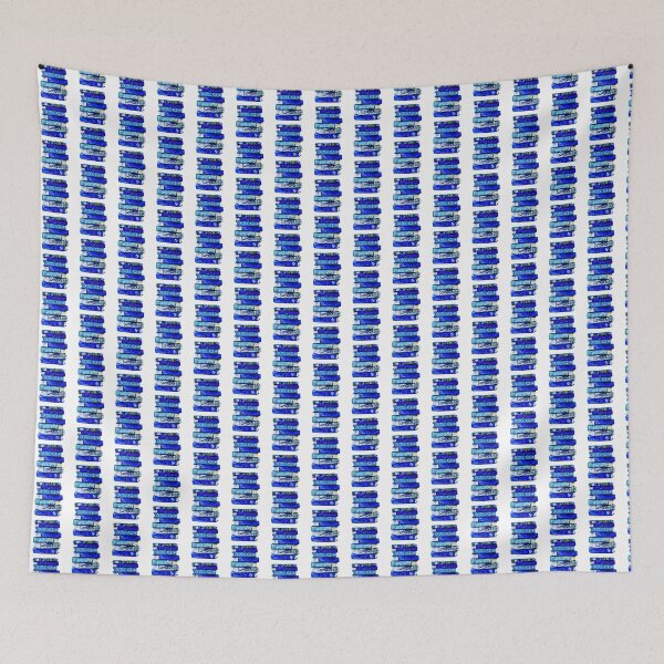Item preview, blue stack of books  designed and sold by Alyson Zeller.