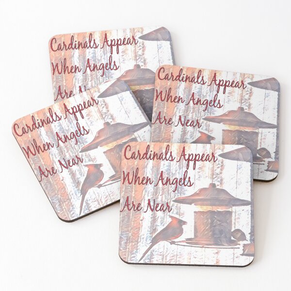 Item preview, Cardinals Appear- image of cardinal bird and inspirational text designed and sold by KaloraDesigns.