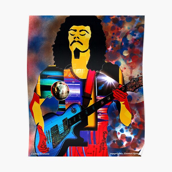 Legendary Guitarist Carlos Santana Poster