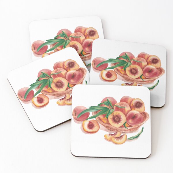 Item preview, Watercolor Peach Artwork designed and sold by SandaArtDesign.