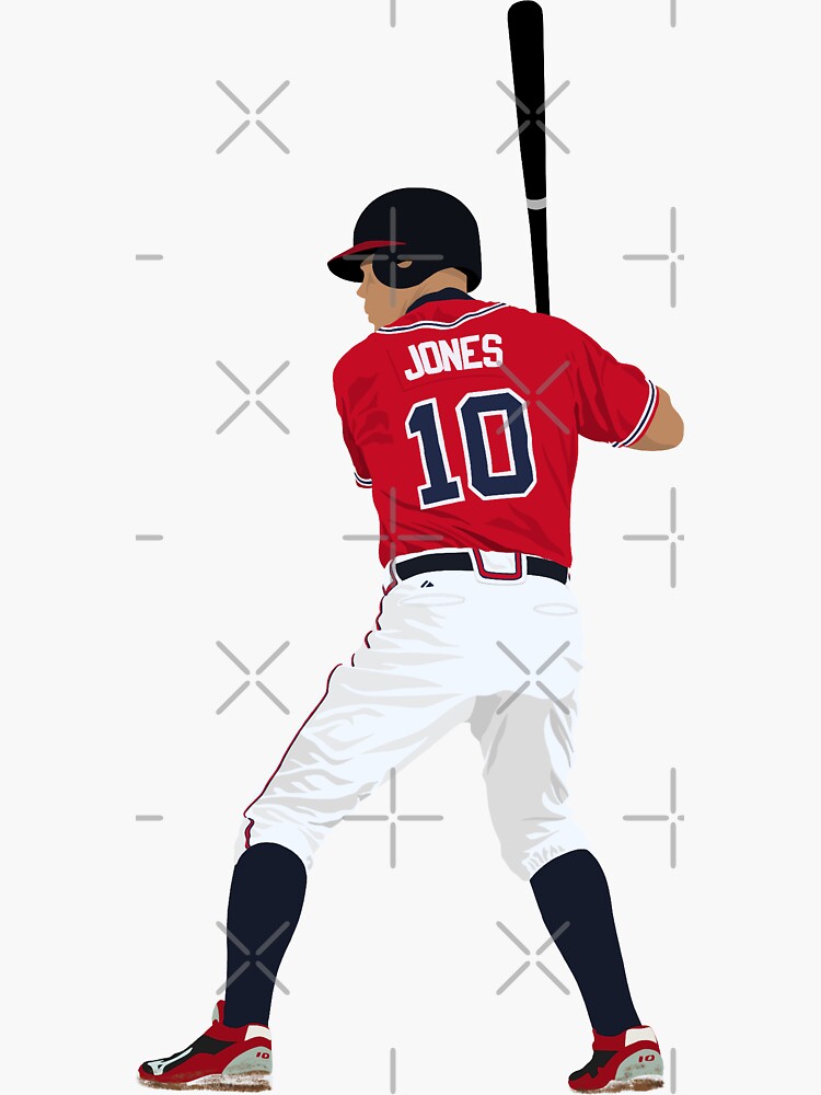 MLB Atlanta Braves Chipper Jones Player Name &Number T-Shirt 