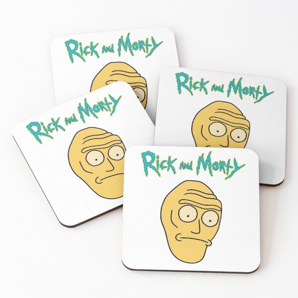 Cromulon Giant Head | Rick and Morty character Coasters (Set of 4)