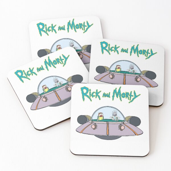 Rick and Morty in the spaceship | Rick and Morty Gadget Coasters (Set of 4)
