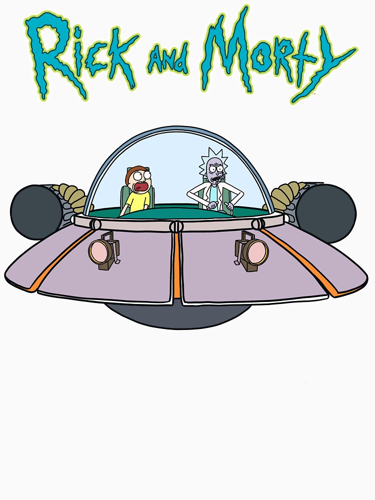 Camiseta «Rick y Morty en la nave espacial Rick y Morty