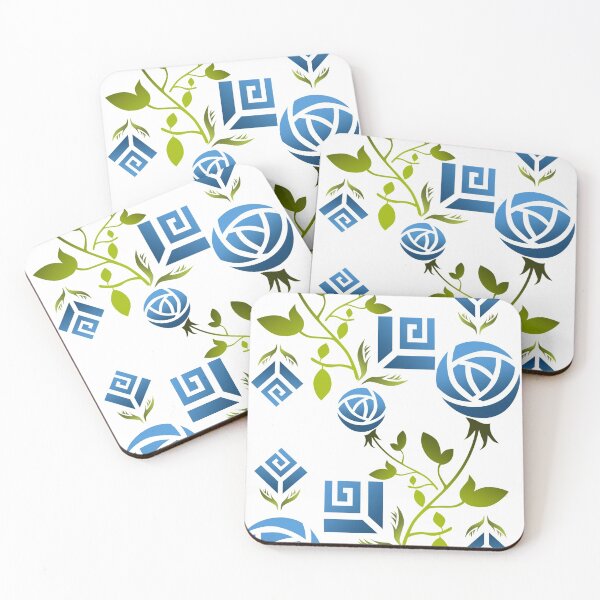 Item preview, Abstract Blue Green Rose by Mira Tasich designed and sold by Mira Tasich.