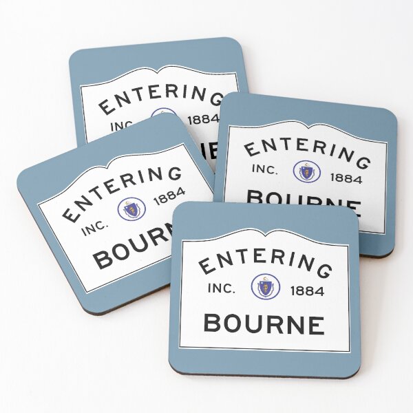 Item preview, Entering Bourne - Commonwealth of Massachusetts Road Sign designed and sold by NewNomads.