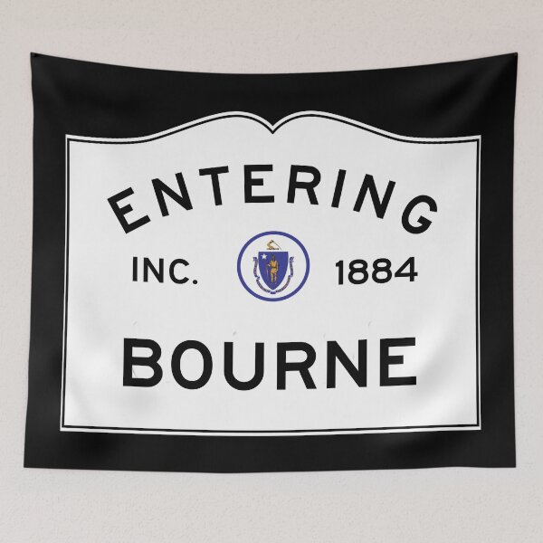 Item preview, Entering Bourne - Commonwealth of Massachusetts Road Sign designed and sold by NewNomads.
