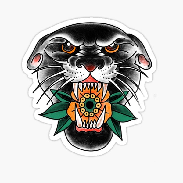 "Panther" Sticker for Sale by NotASaint | Redbubble