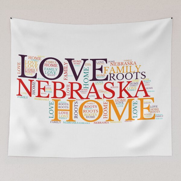 Item preview, Nebraska Home, Love, Roots and Family Map designed and sold by marosharaf.