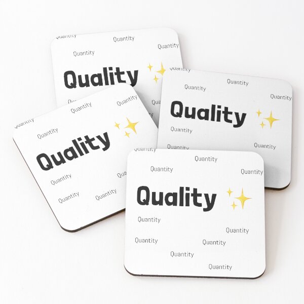 Item preview, Quality Over Quantity Text And Sticker Artwork  designed and sold by Smiles4Days.