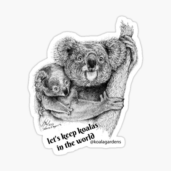 Let's keep koalas in the world Sticker