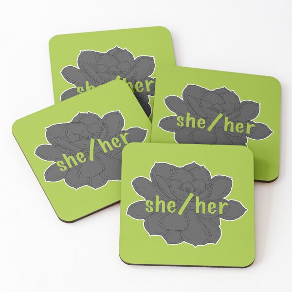Item preview, She/Her Pronoun - Succulent, Grey designed and sold by artfulscientist.