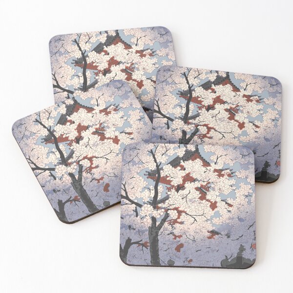 Item preview, Cherry Blossoms at the Toshogu Shrine - Kasamatsu Shiro - Japanese Art designed and sold by tsubadesigns.