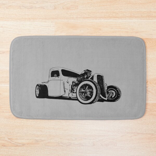 Item preview, Ford Model A Hotrod Pickup - stylized black on light background  designed and sold by mal-photography.