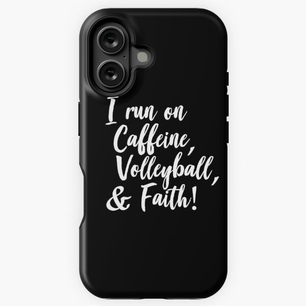 Item preview, I Run On Caffeine Volleyball & Faith Team Jesus Gift  designed and sold by nikkidawn74.