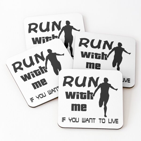 Item preview, Run With Me If You Want To Live Clever Sarcastic Witty Hilarious Graphic Letter Text Art designed and sold by DoctorParanoid.