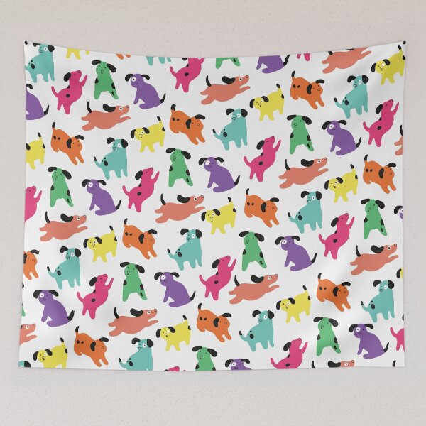 Item preview, colorful dog doodles designed and sold by vrsuarez.