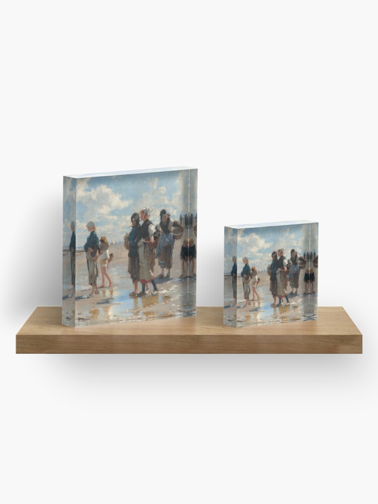 Alternate view of Setting Out to Fish Oil Painting by John Singer Sargent Acrylic Block