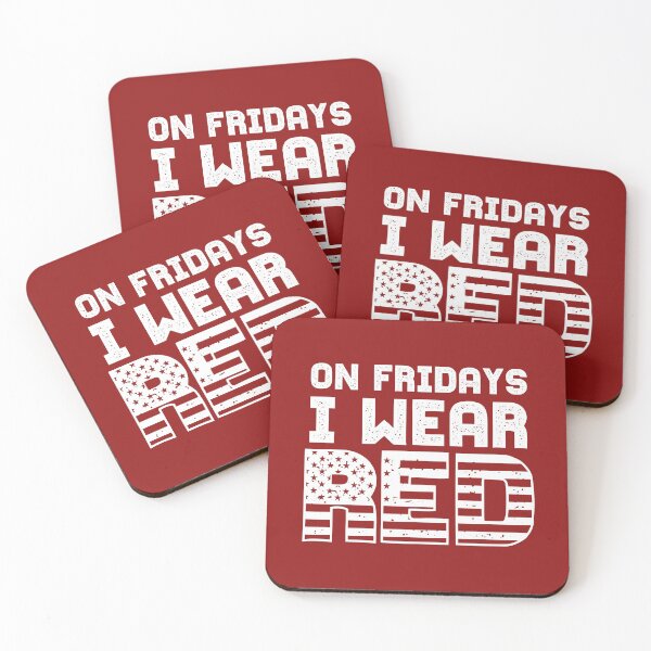 Item preview, On Fridays I Wear Red Friday American Flag Deployed Solders Supporter  designed and sold by alenaz.
