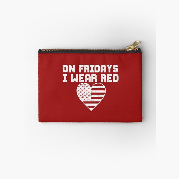 Item preview, On Fridays I Wear Red Heart American Flag Military Supporter Red Friday Outfit  designed and sold by alenaz.