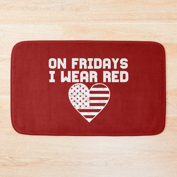 Item preview, On Fridays I Wear Red Heart American Flag Military Supporter Red Friday Outfit  designed and sold by alenaz.