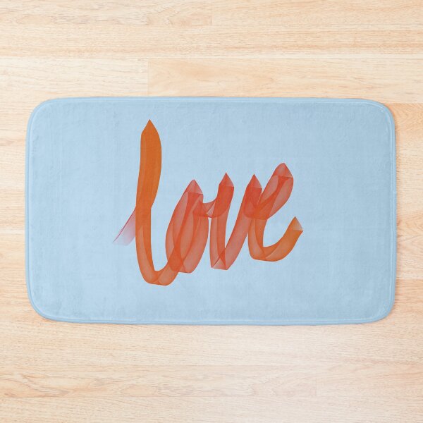 Item preview, Written Love | Red/Orange | Blue Background  designed and sold by Bridget Beswick.