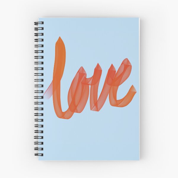 Item preview, Written Love | Red/Orange | Blue Background  designed and sold by Bridget Beswick.